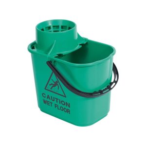 15L Prof Mop Bucket With High Profile Wringer Green