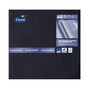 16"/40cm Airlaid Napkins Black (Case/360)