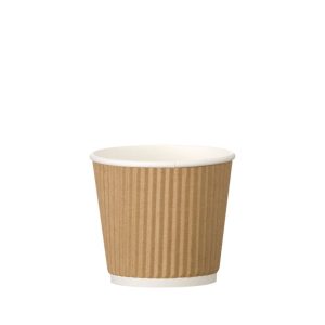 4oz Kraft Ripple Wrap Hot Cups