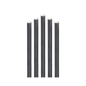 Black Paper Straws 140mm x 6mm (Pack/250)