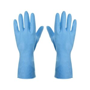 Blue Lined Washing Up Glove Large