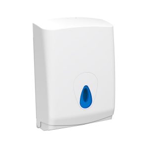 Large Folded Hand Towel Dispenser White