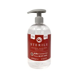 So Sterile 73% Alcohol Hand Sanitiser Pump Bottle 450ml (Case/6)