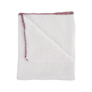Stockinette Dish Cloth Red Edge (Pack/10)
