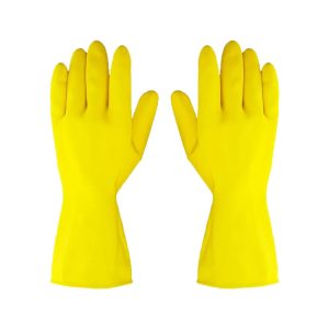 Yellow Lined Washing Up Glove Small