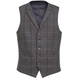 Rockwood Men's Waistcoat Grey / Brown